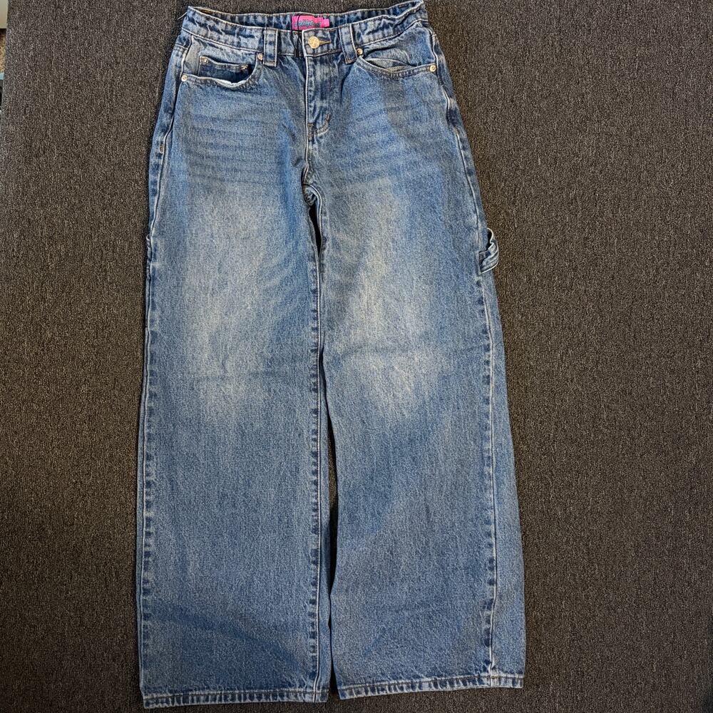 Vintage Y2k Edikted Baggy Denim Wide Leg Medium Wash Jeans Women's Small